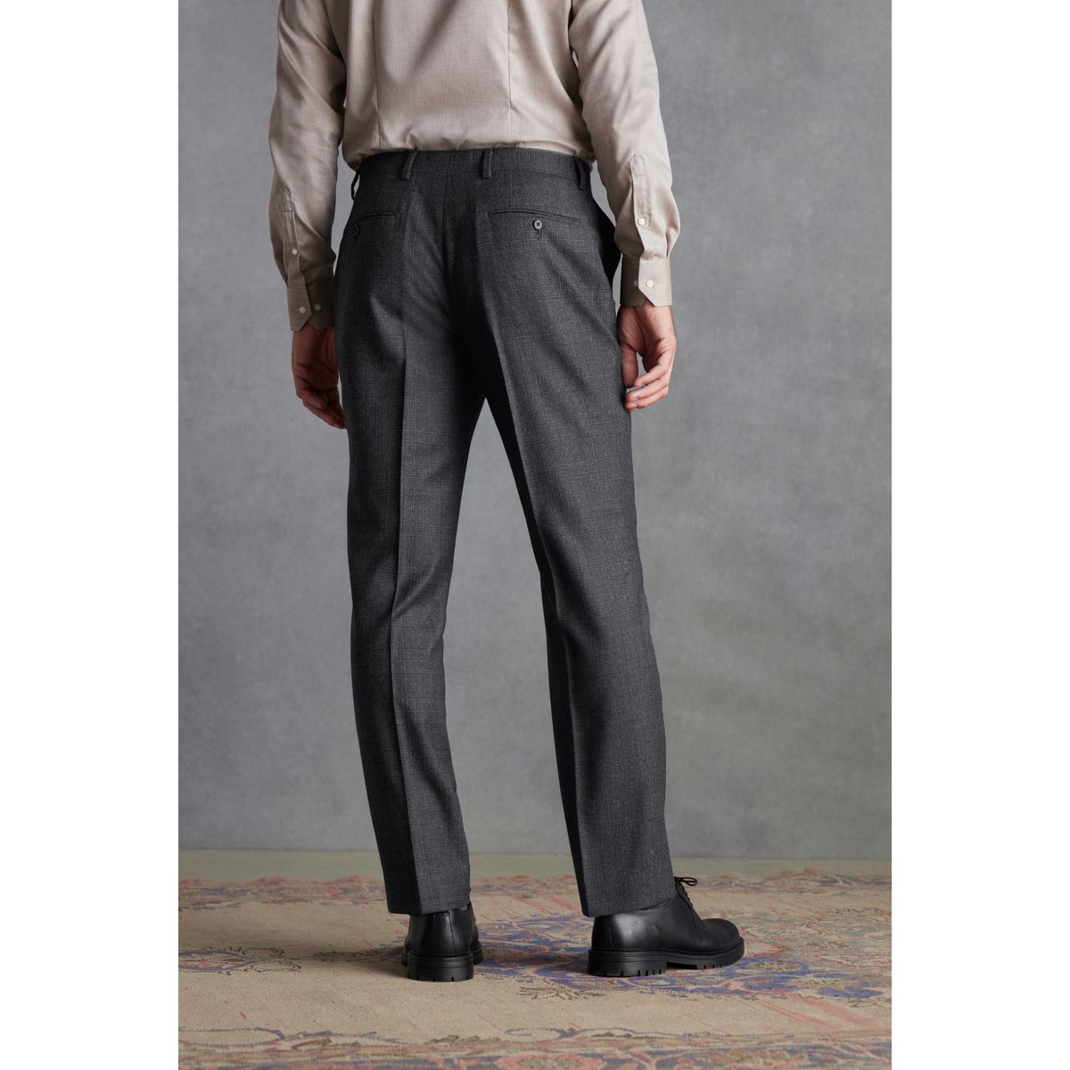 Pantalon de costume aux carreaux gris anthracite, NEXT