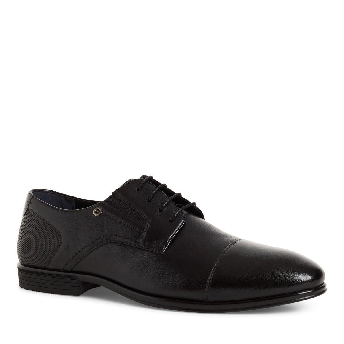 Derbie en cuir noir, MARCO TOZZI