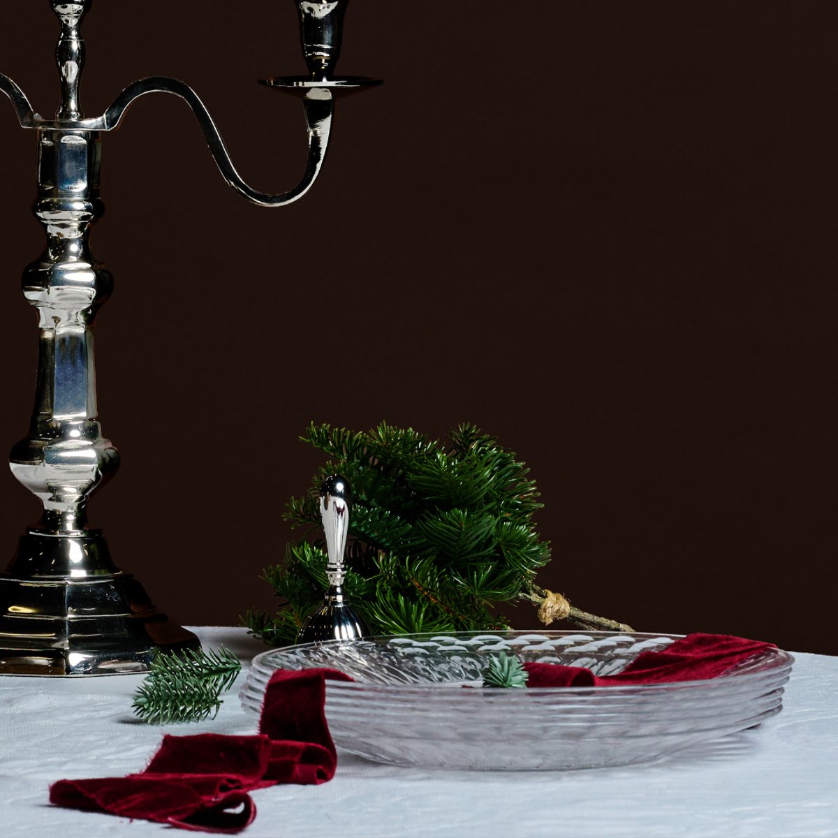 Assiette ronde décorative en acrylique D28 transparent, SIA DECO