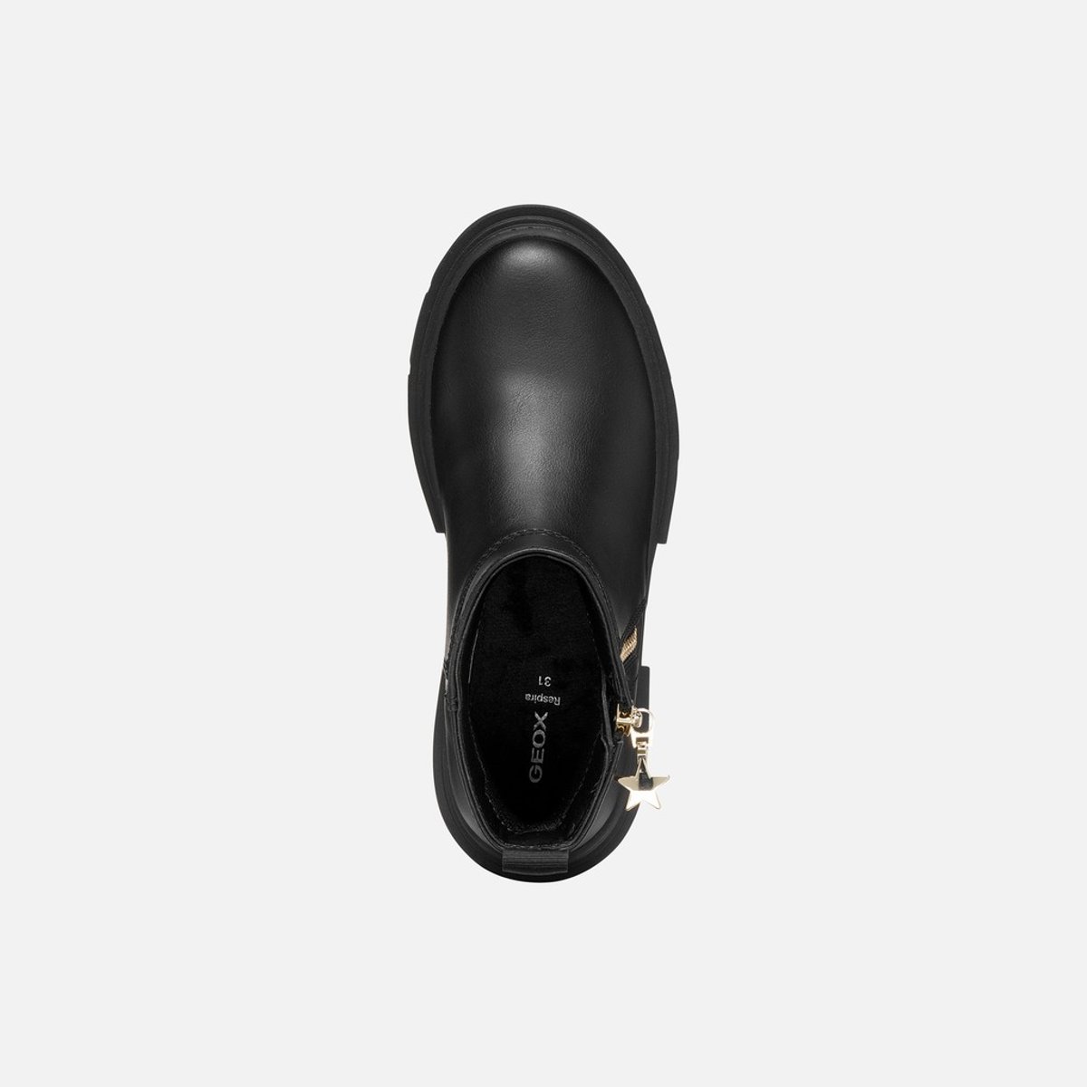 Bottines zippées en cuir, KARSYN noir, GEOX