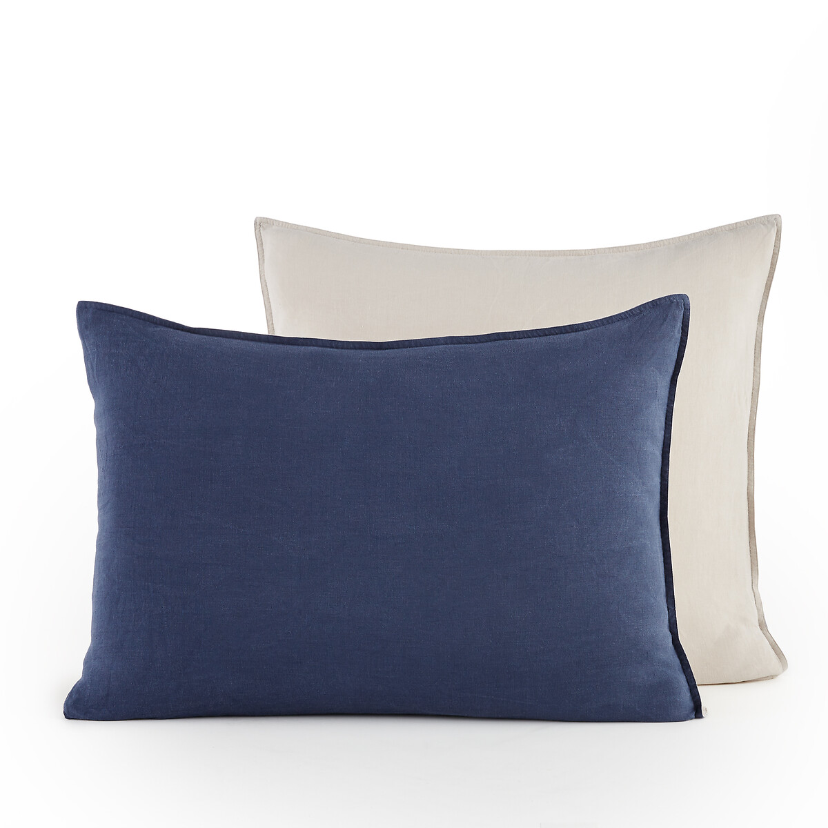 Elina Washed Linen Pillowcase natural/blue marl, AM.PM