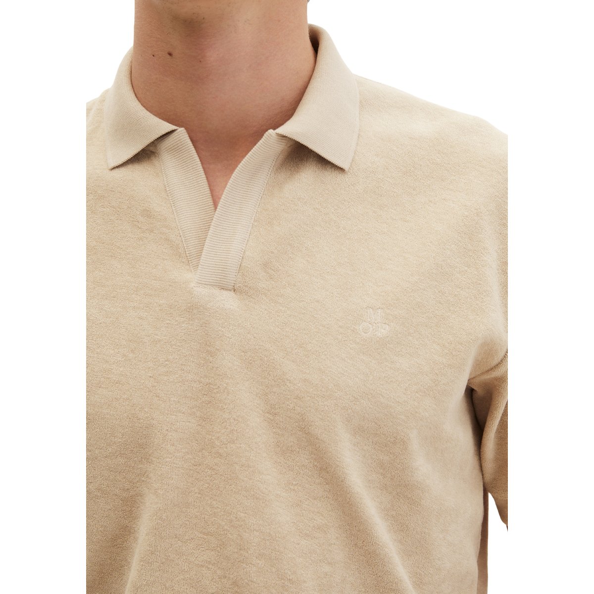 Polo Towel.-Jersey regular en jersey-éponge doux beige, MARC O'POLO