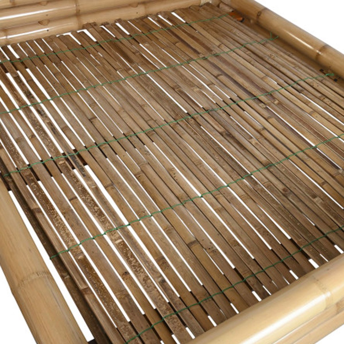 Lit king size exotique en bambou et rotin 202.5x250x74cm bois, WADIGA