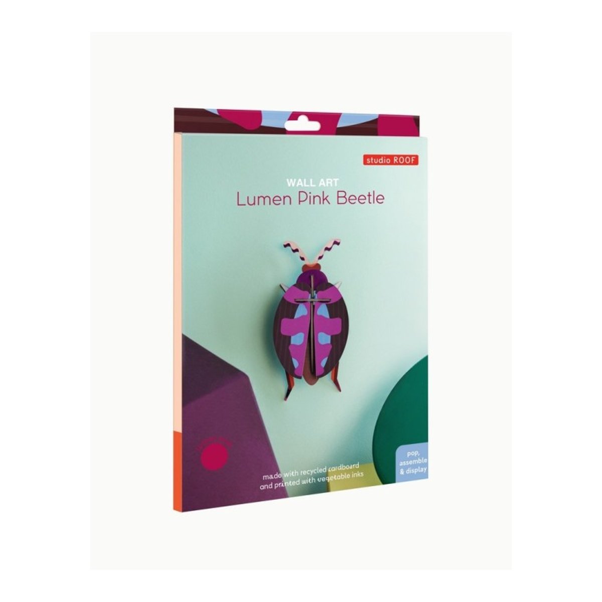 Petit scarabée décoration murale carton Lumen Beetle multicolore, STUDIO ROOF
