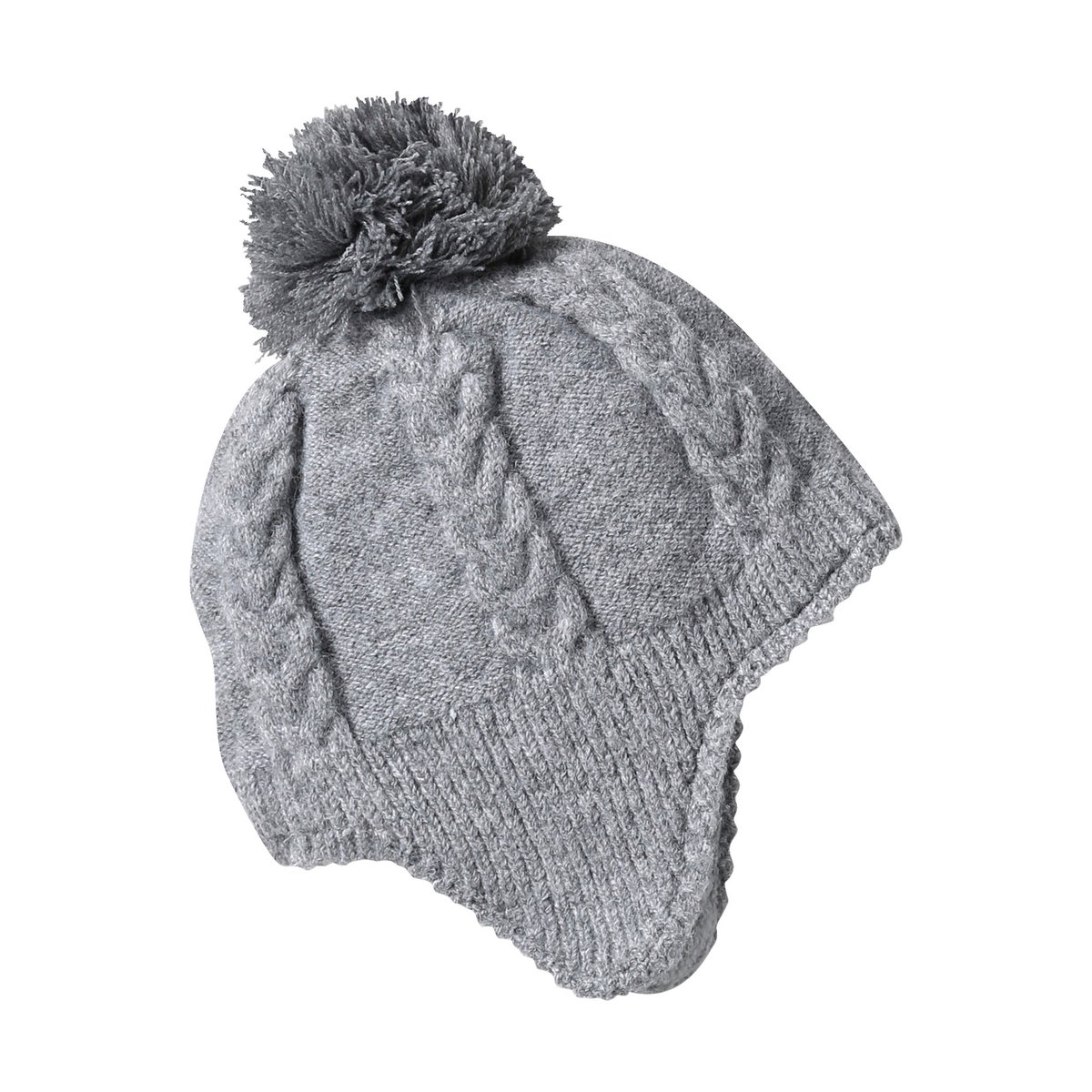 Ensemble bonnet, snood et moufles gris chiné, VERTBAUDET