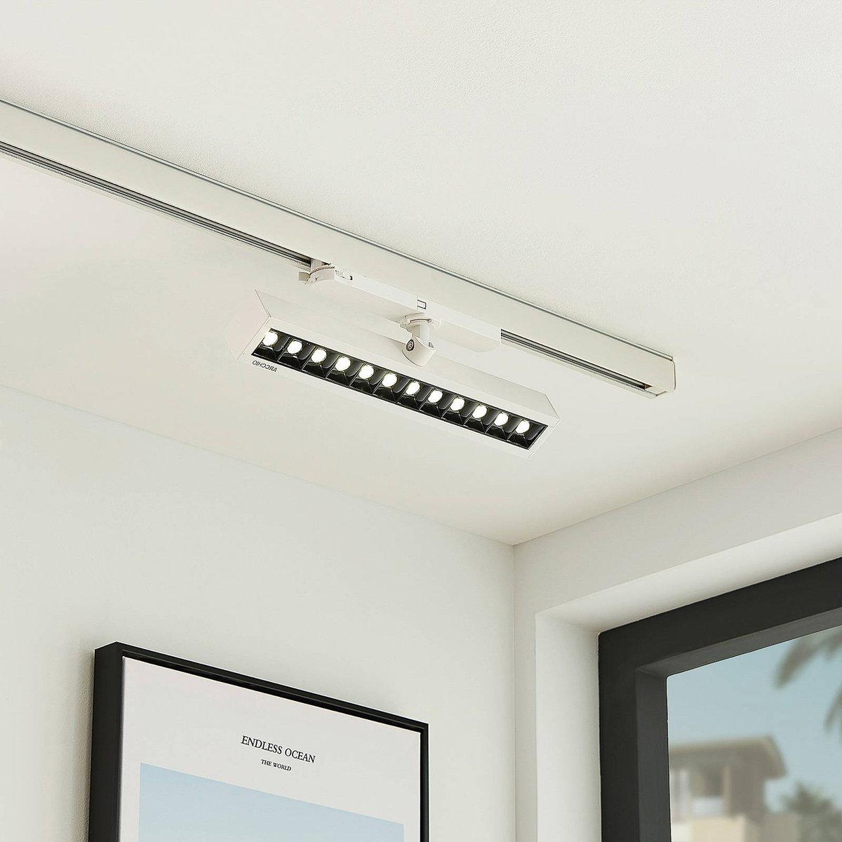 Projecteur pour rail électrique en aluminiumLED blanc (ral 9010), ARCCHIO