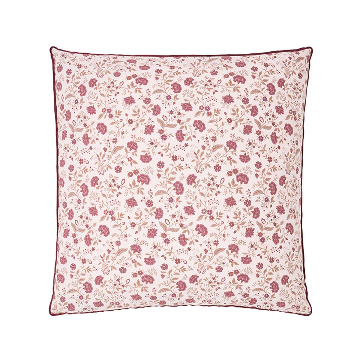 Taie d'oreiller imprimée en percale de coton, ORIENTAL GARDEN rose clair, ESSIX