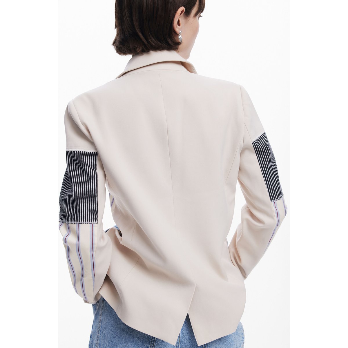 Patchwork blazer beige, DESIGUAL