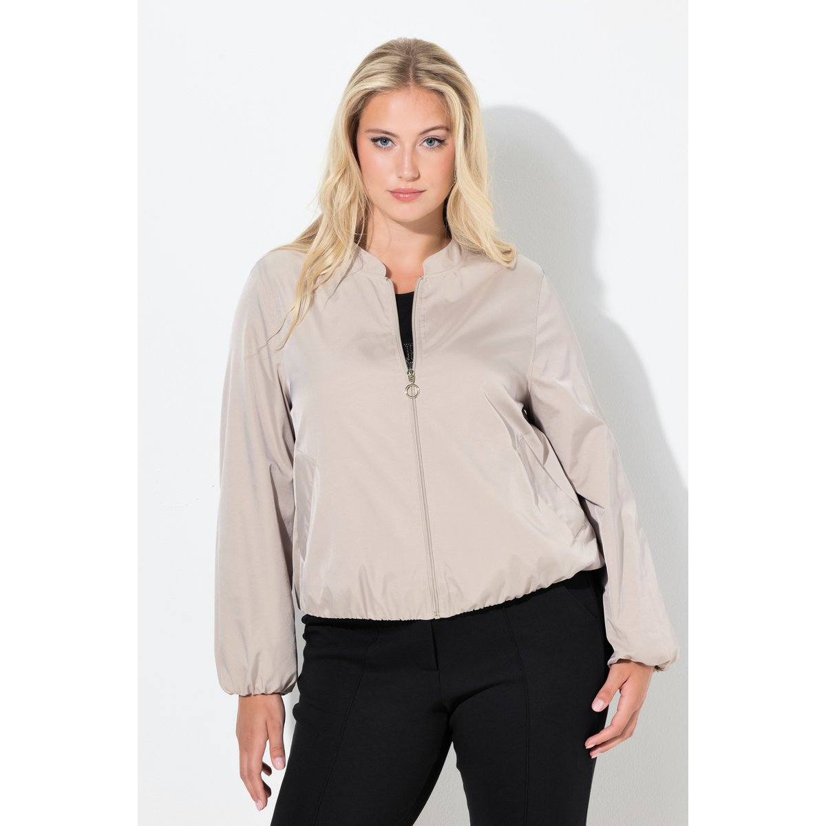 Blouson en satin mastic foncé, ULLA POPKEN