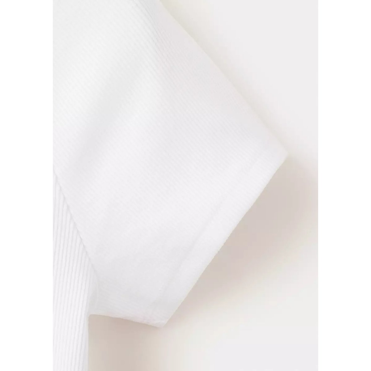 T-shirt basique en coton blanc cassé, MANGO TEEN