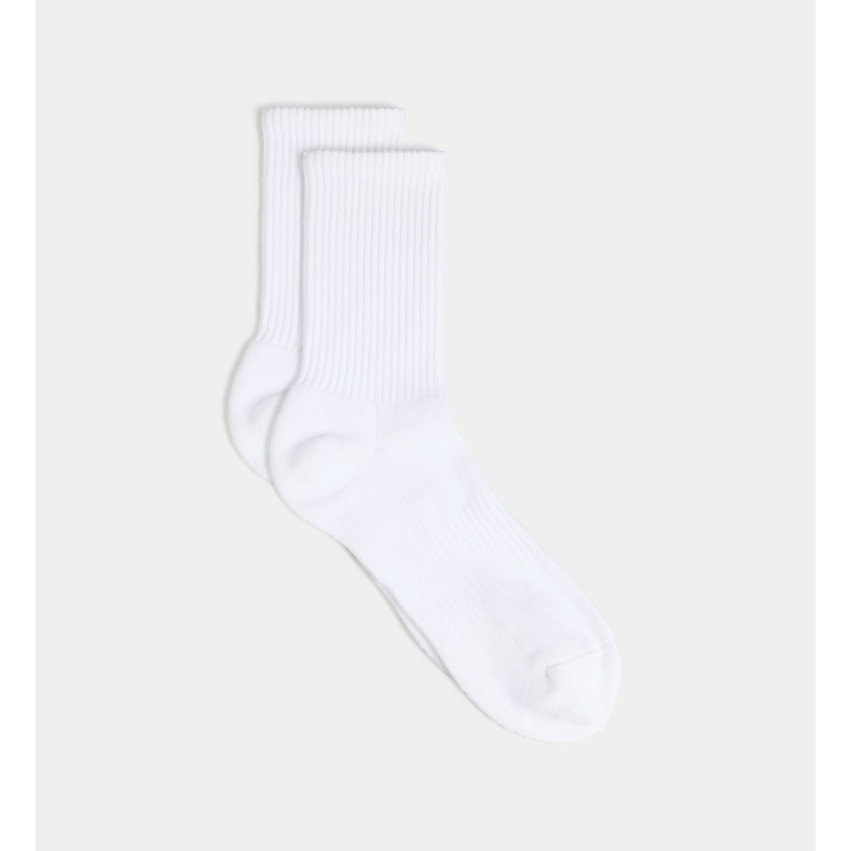 Lot 2 paires de chaussettes classiques sport coton blanc clair, GALERIES LAFAYETTE