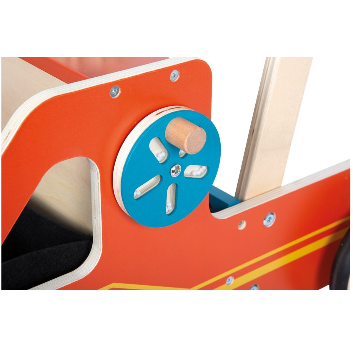 Chariot de marche en bois Pompiers rouge, SMALL FOOT COMPANY
