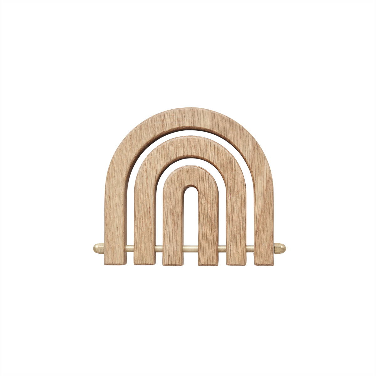 Dessous de plat en bois arc-en-ciel LIVING naturel, OYOY LIVING DESIGN