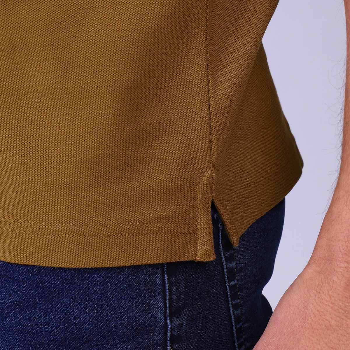 Polo Collin camel, MISE AU GREEN