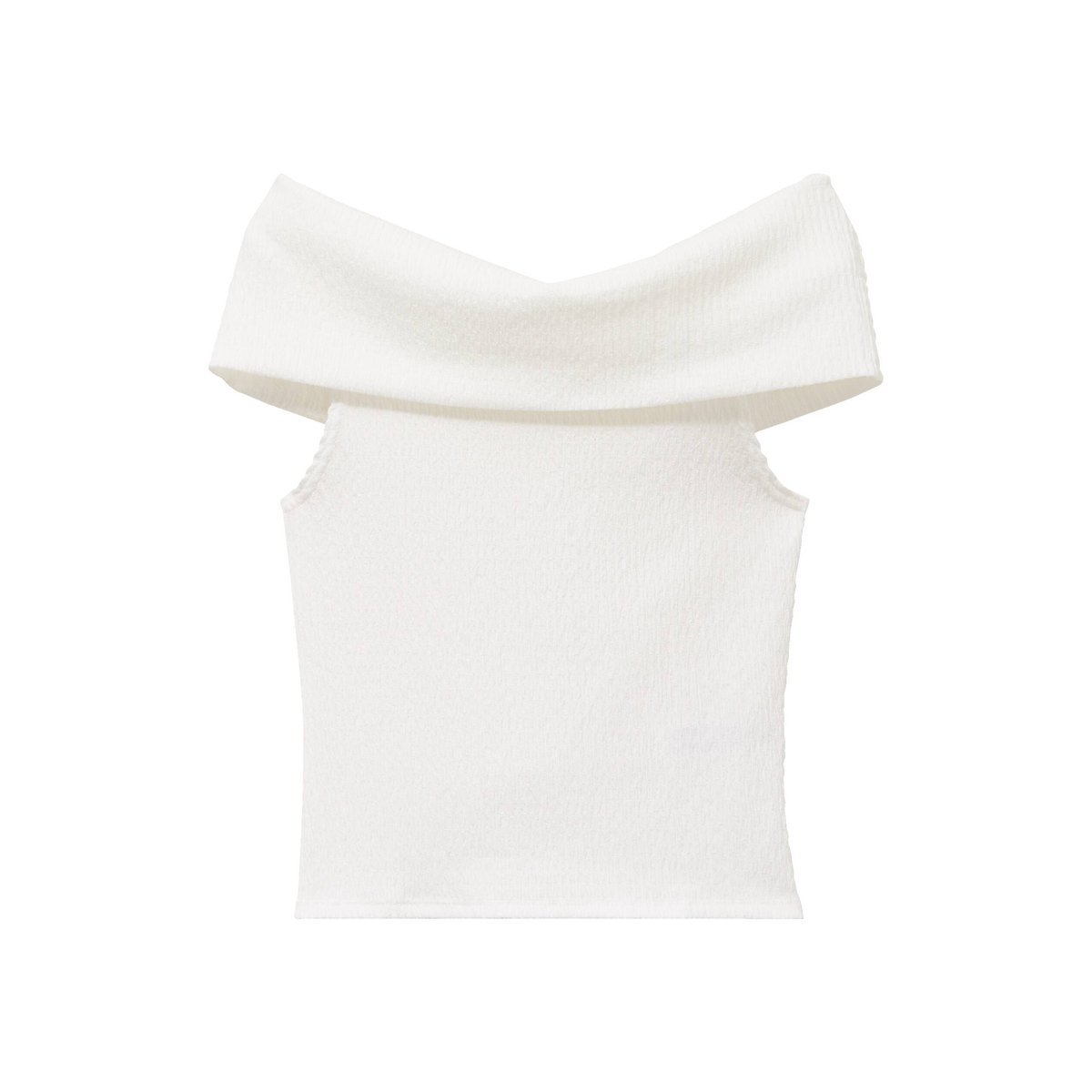 Top col bardot ecru, CACHE CACHE