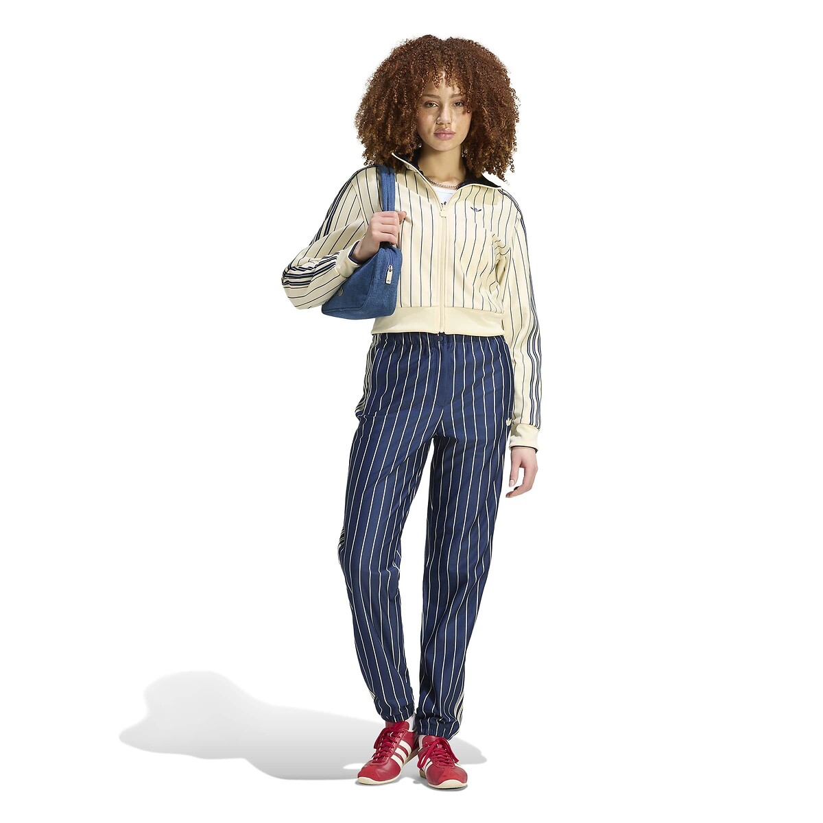 Veste zippée réversible FIREBIRD ecru/bleu, adidas Originals