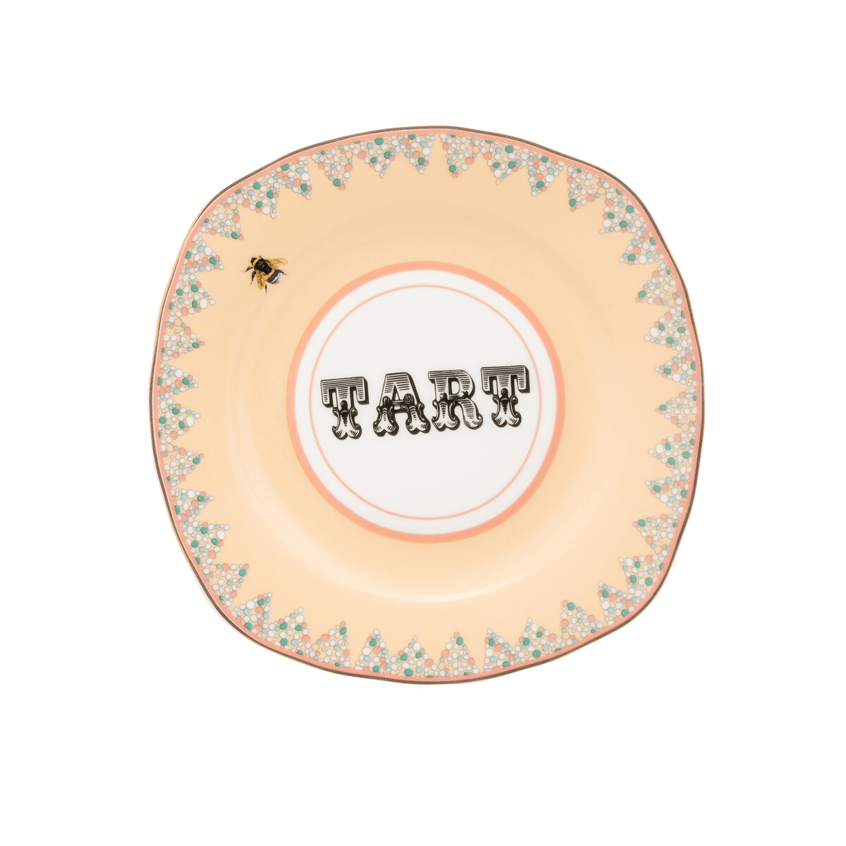 Set of 4 16cm Cheeky Tea Plates multi-coloured, YVONNE ELLEN