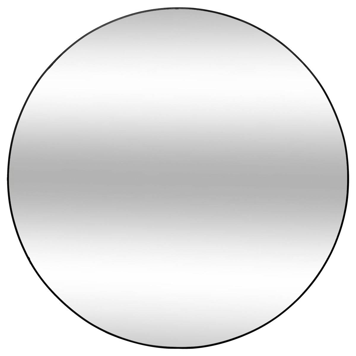 Miroir rond design métal 110cm ALICE noir, ATMOSPHERA