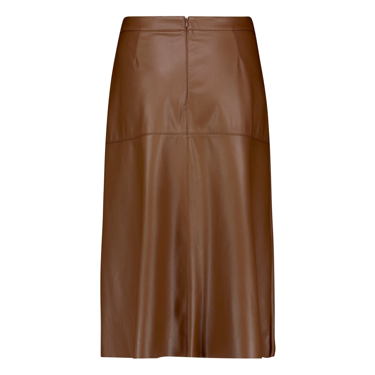 Jupe de coupe trapèze unicolore dark coffee, BETTY BARCLAY