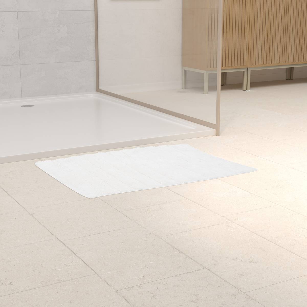 Tapis rectangulaire SOLIS blanc, 5FIVE SIMPLY SMART