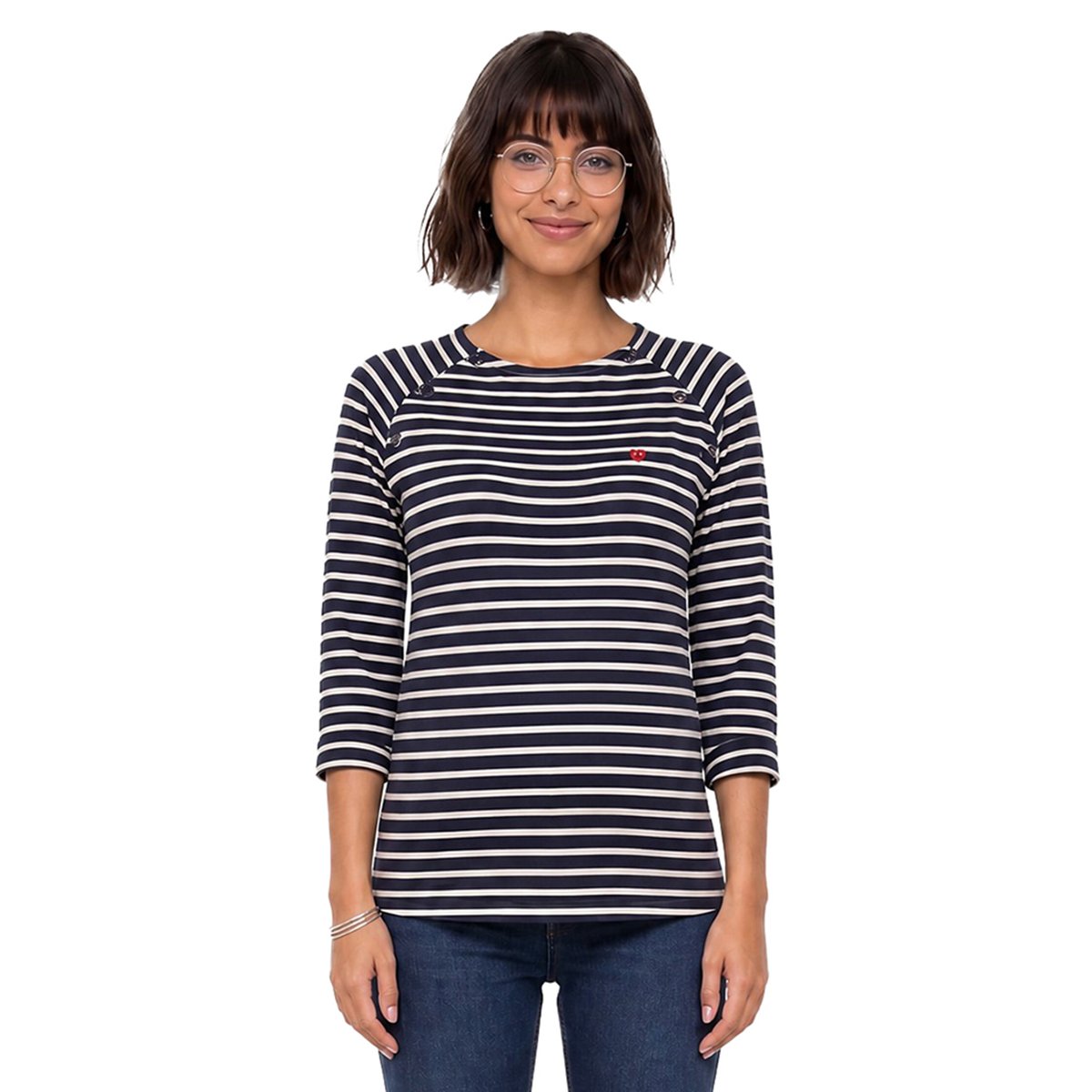 T-shirt grossesse et allaitement marine, VERTBAUDET
