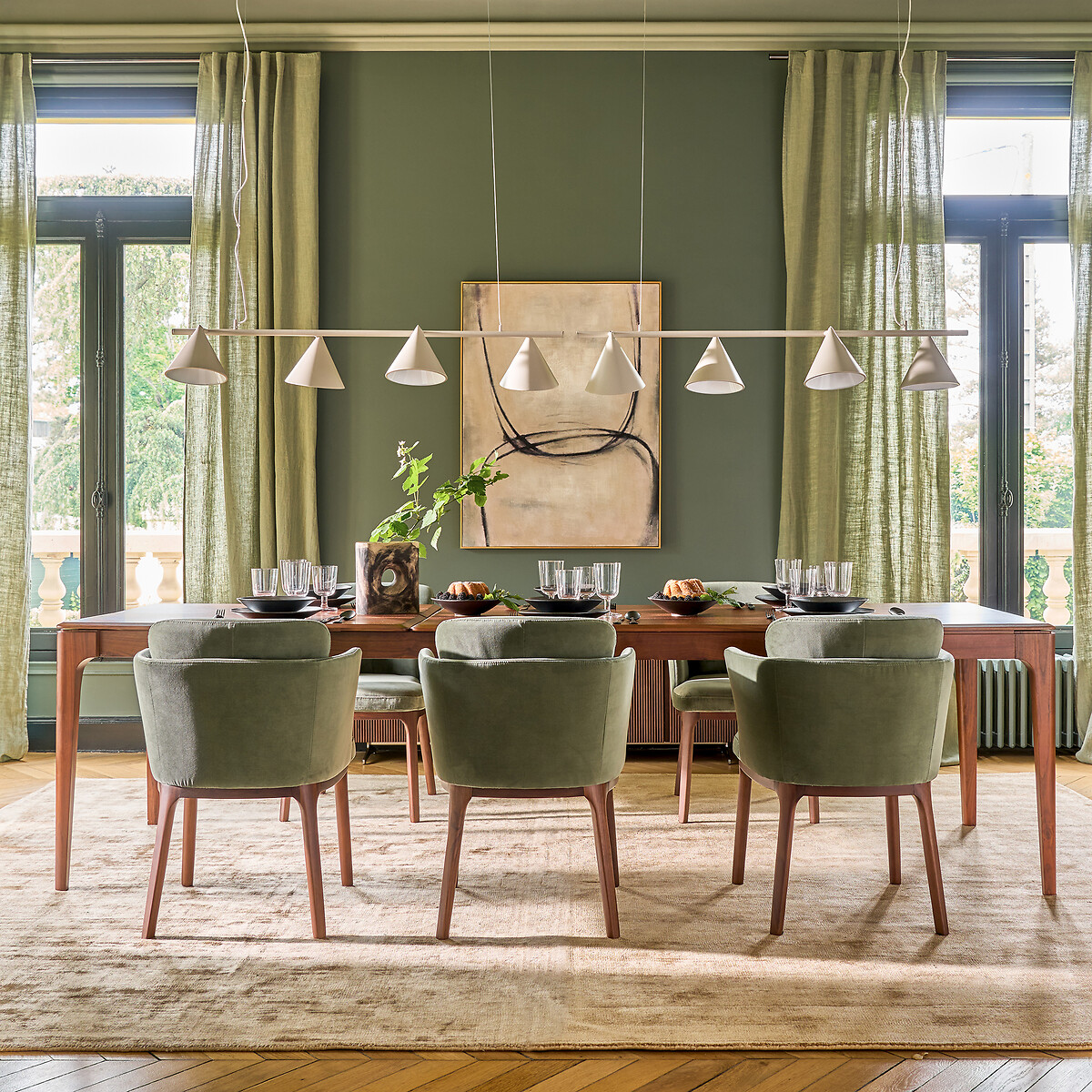 Lampadario 4 coni orientabili, Moke grigio, AM.PM