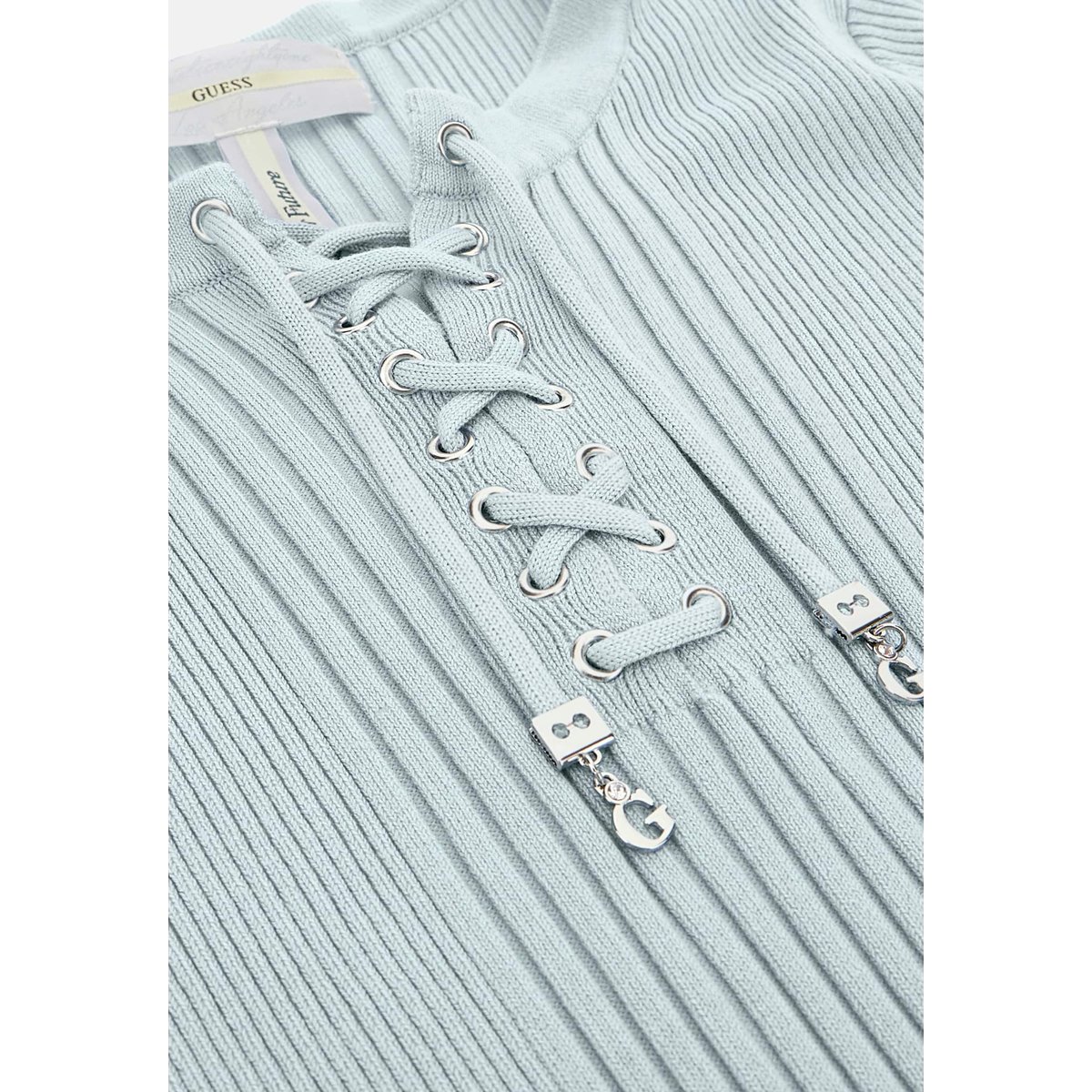 Mini Robe-Pull Bodycon bleu ciel, GUESS