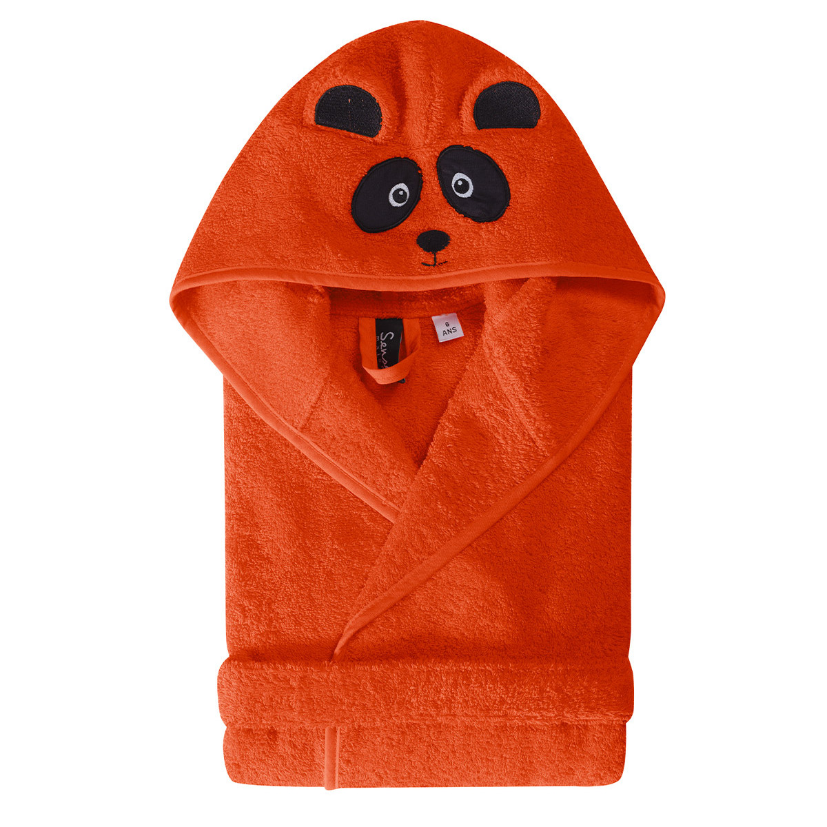 Peignoir de bain enfant 450 g/m² PANDY PANDA corail, SENSEI MAISON