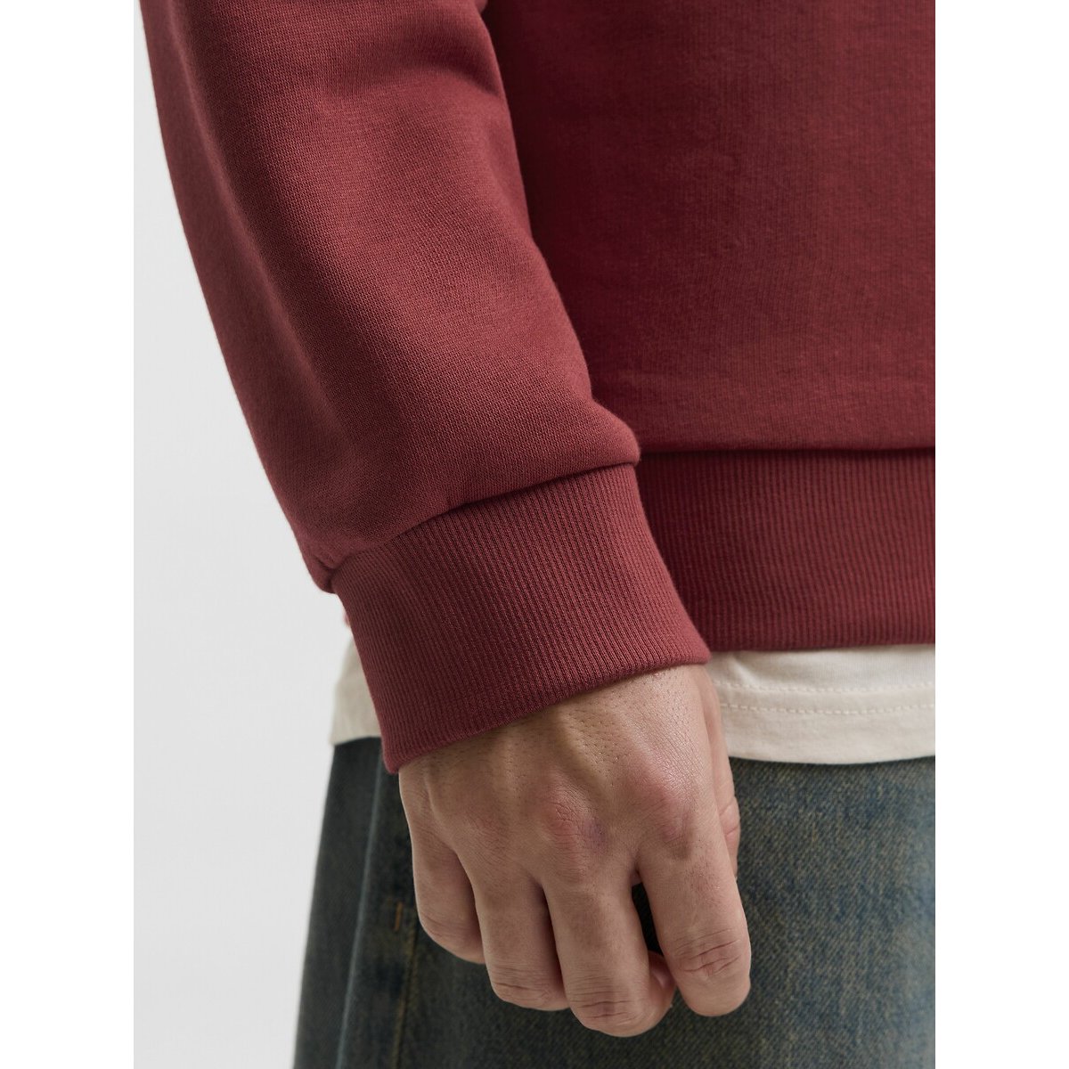 Sweat col rond Noël rouge, JACK & JONES