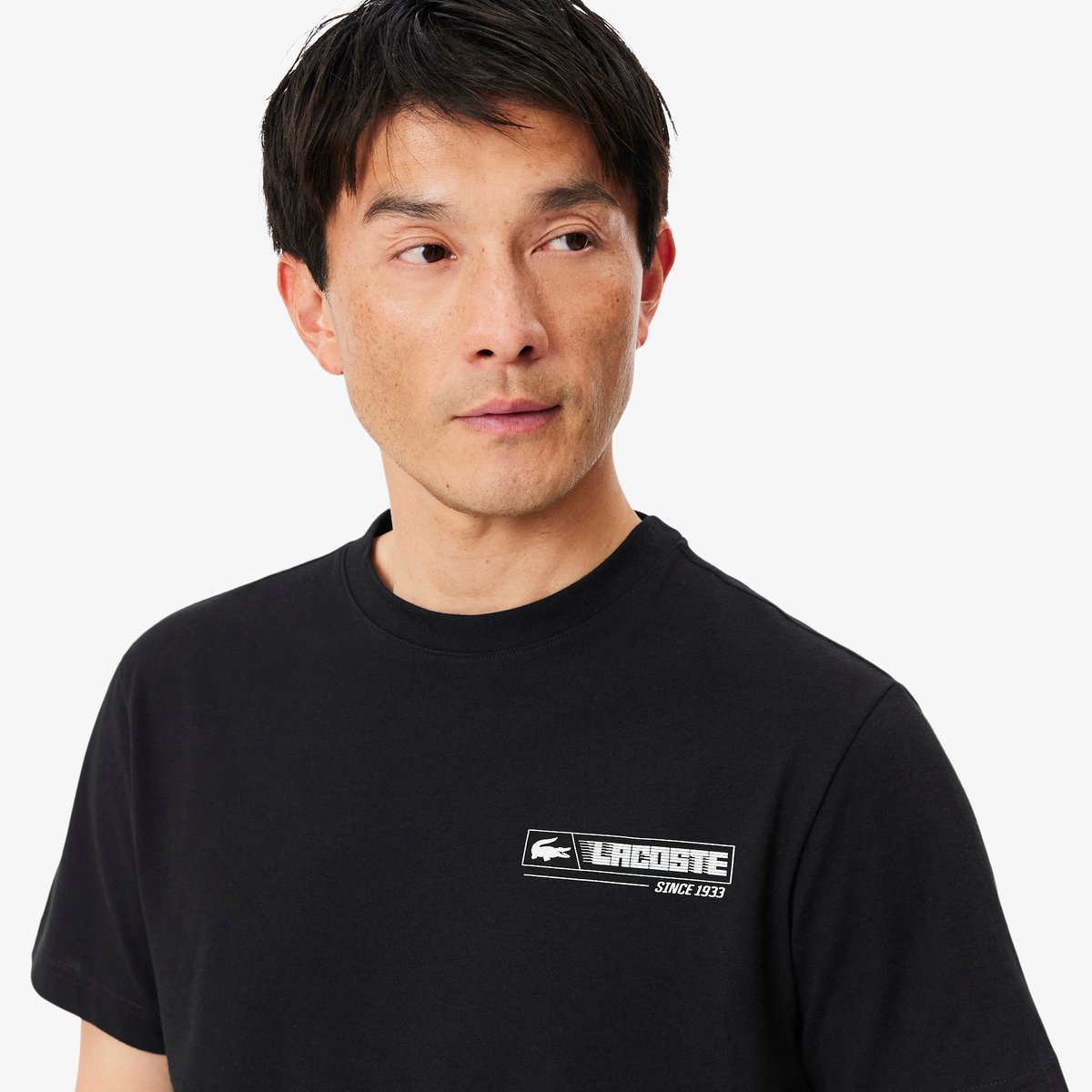 T-shirt Sport Ultra Dry imprimé noir-258, LACOSTE