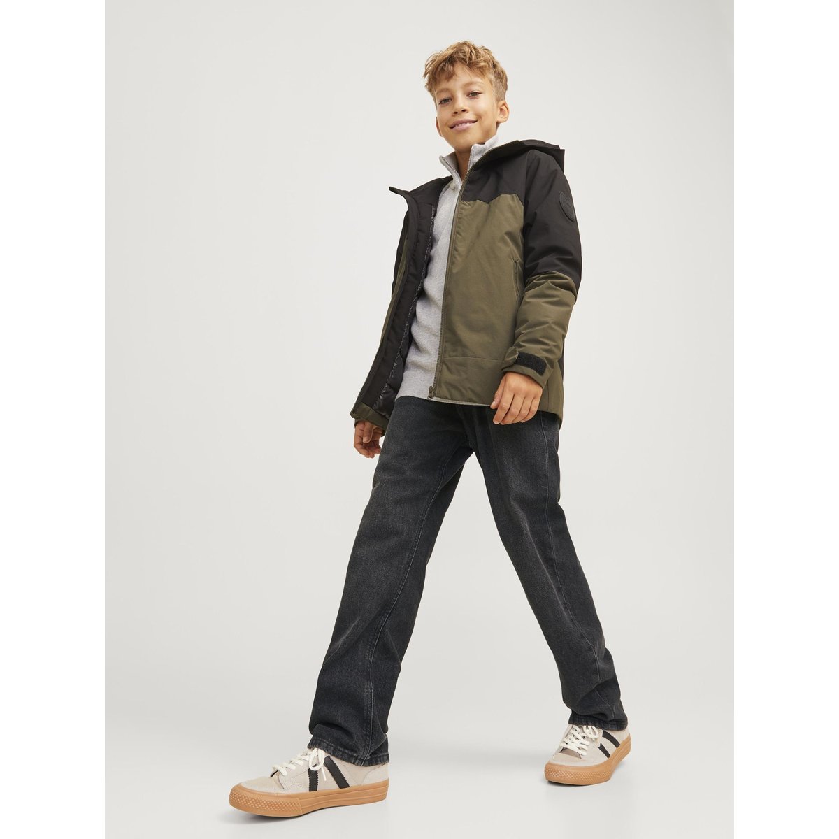 Jean Coupe Décontractée black denim 1, JACK & JONES JUNIOR
