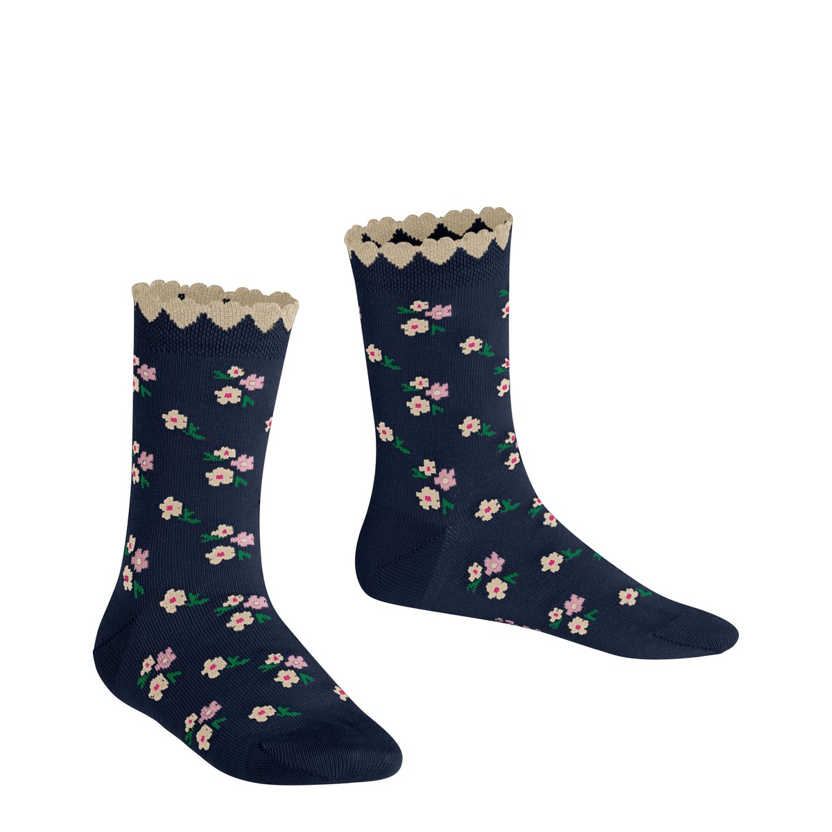 Chaussettes Ditsy Flowers space bleu, FALKE