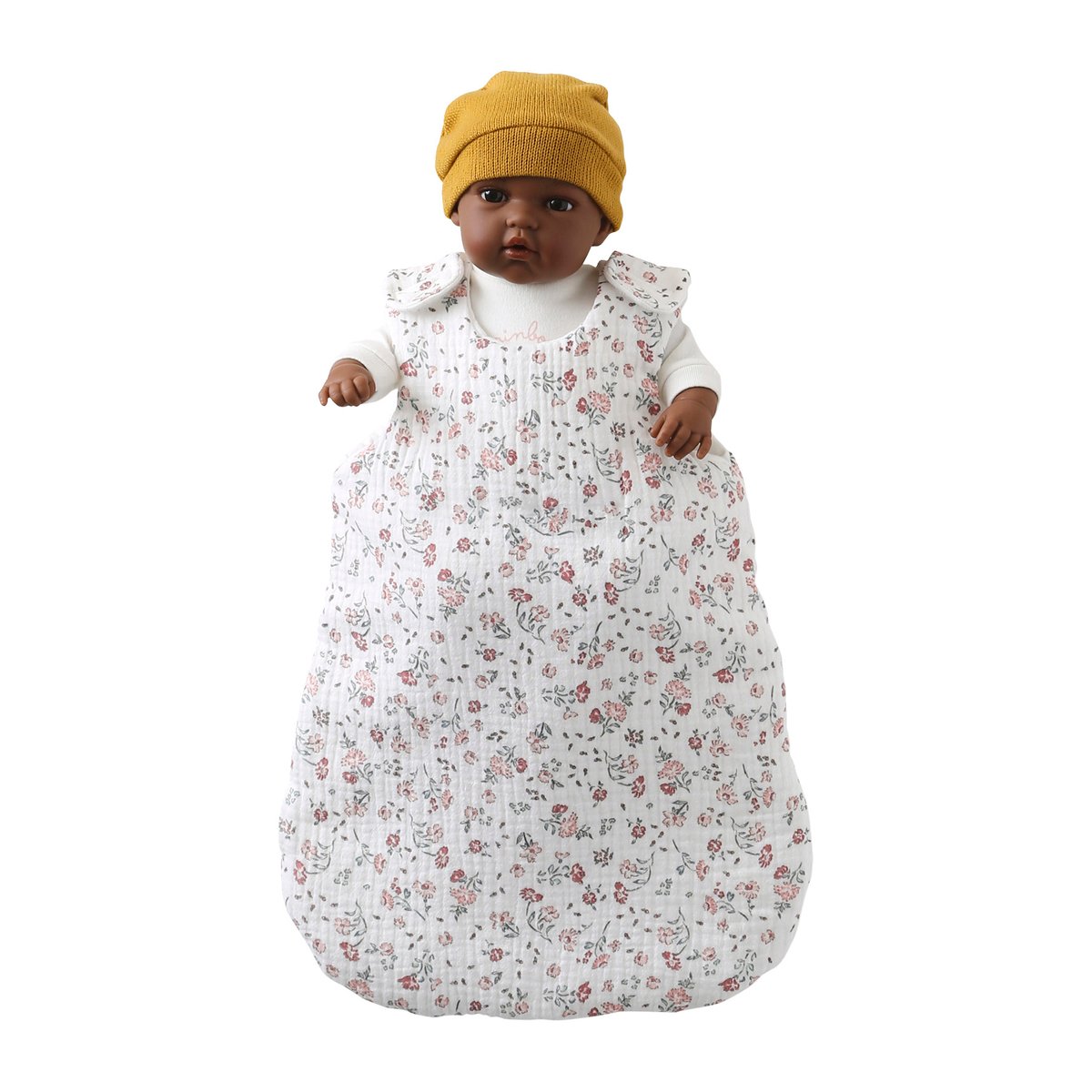 Gigoteuse poupon en gaze de coton petites fleurs, VERTBAUDET