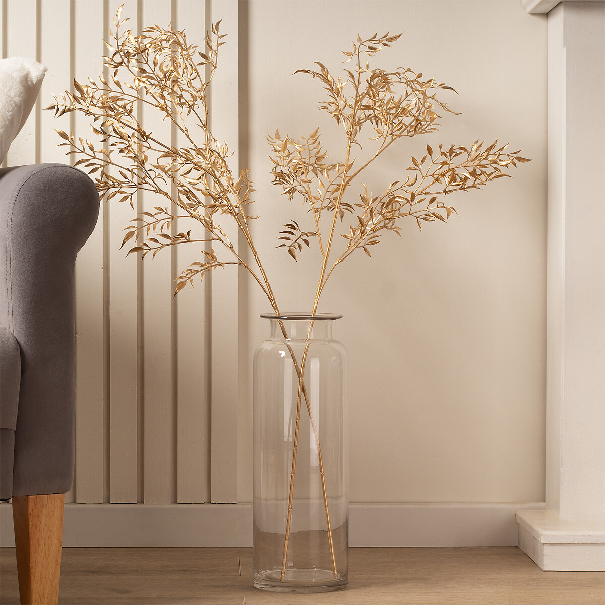2-Pack 105cm Gold Delicate Fern Stem gold-coloured, SO'HOME