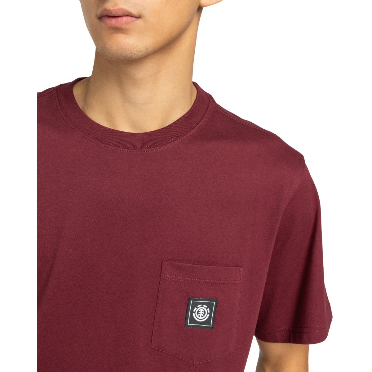 T-shirt à manches courtes ICON LABEL POCKET rouge zinfandel, ELEMENT