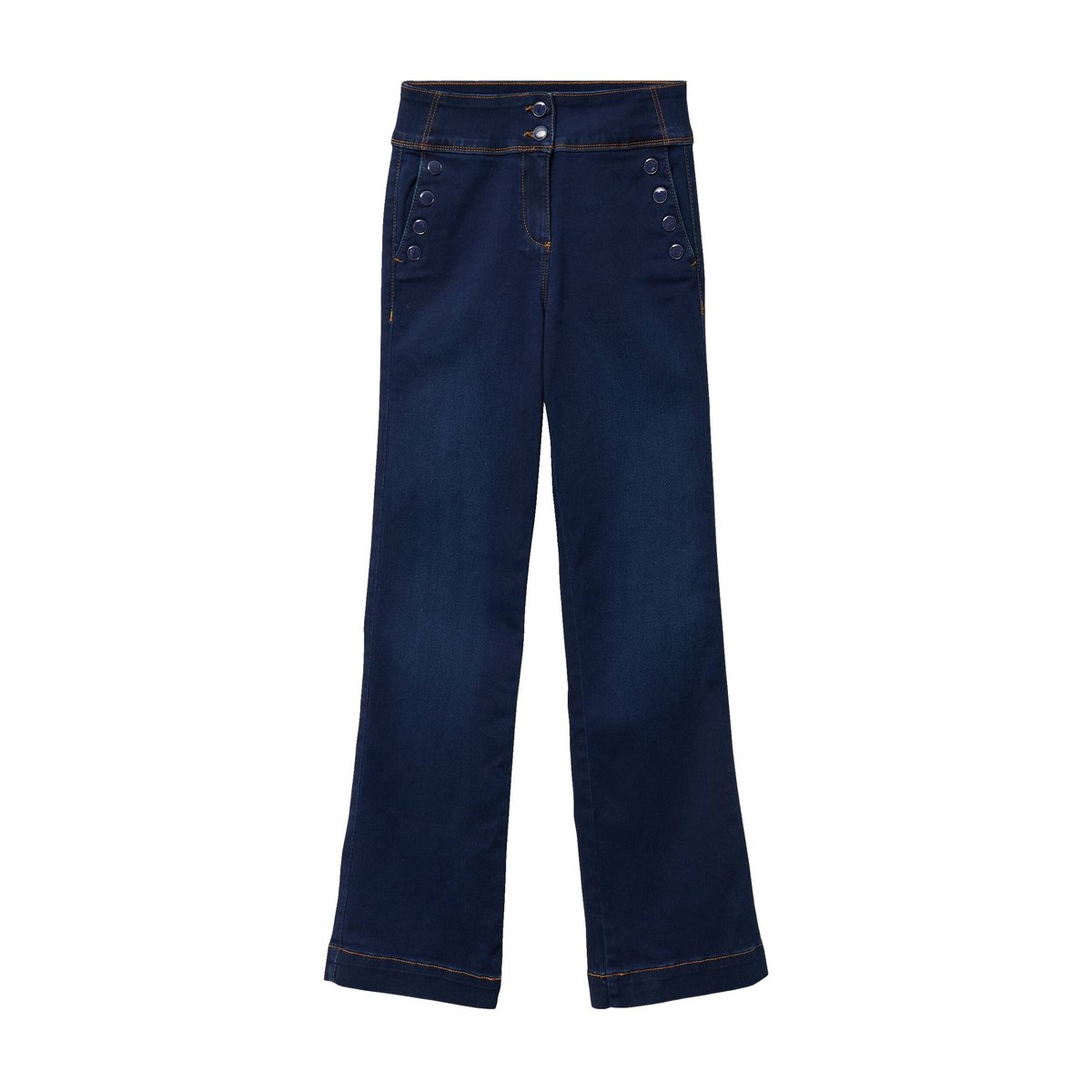 Jean bootcut taille haute denim brut, BREAL