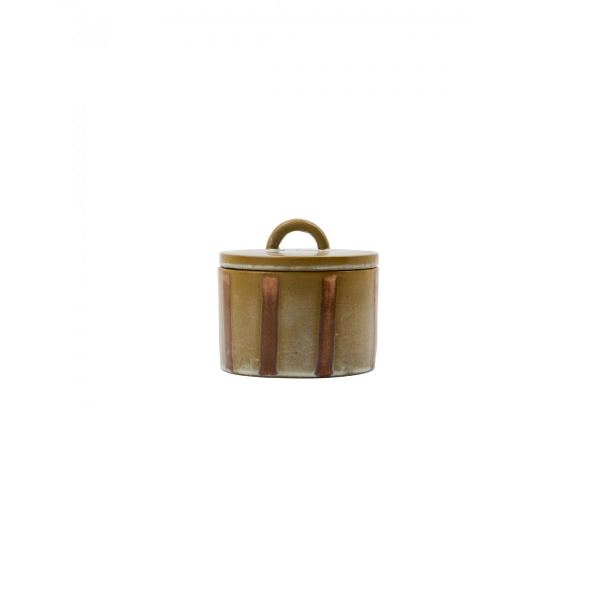 Lot de 2 boîtes de rangement en grès Tallic noir, marron, sable, HOUSE DOCTOR