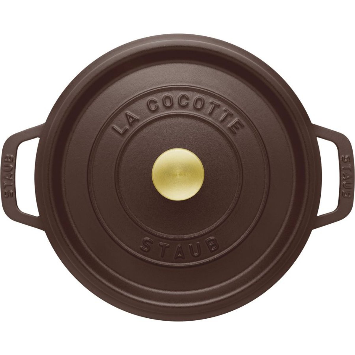 Cocotte 24 cm, Ronde, Chocolat, Fonte chocolat, STAUB