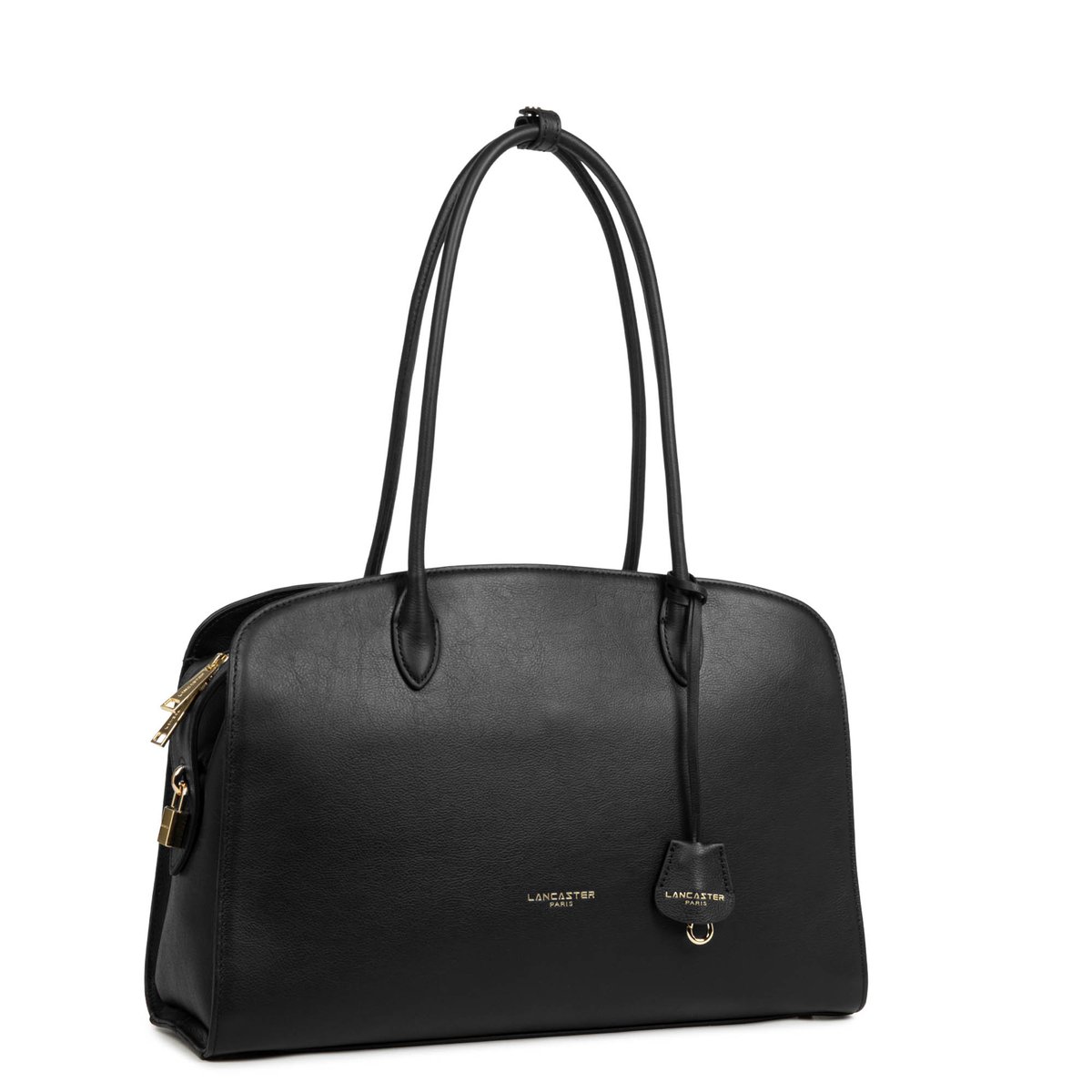 Grand sac cabas épaule MADEMOISELLE BONNIE noir, LANCASTER