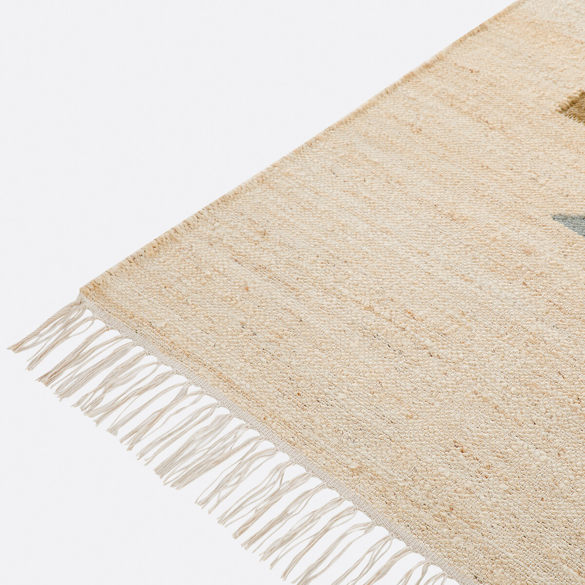 Tapis en jute motif vintage, Quimo naturel/rose, LA REDOUTE INTERIEURS