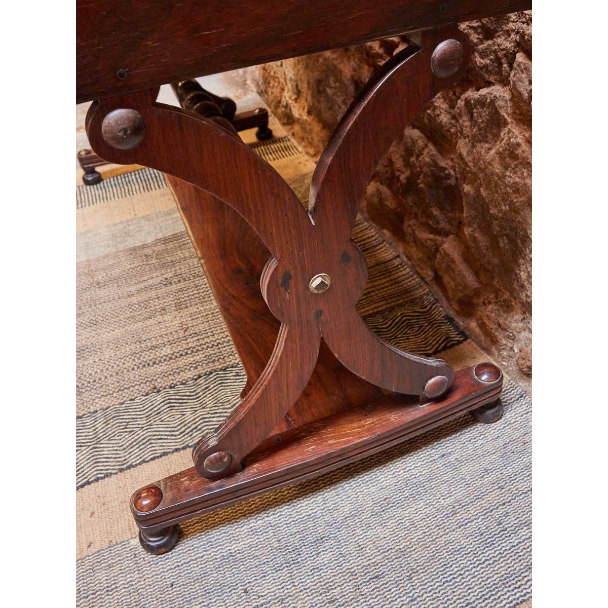 Bureau anglais en bois Edouard N°503 - Bon état bois foncé, DEBONGOUT