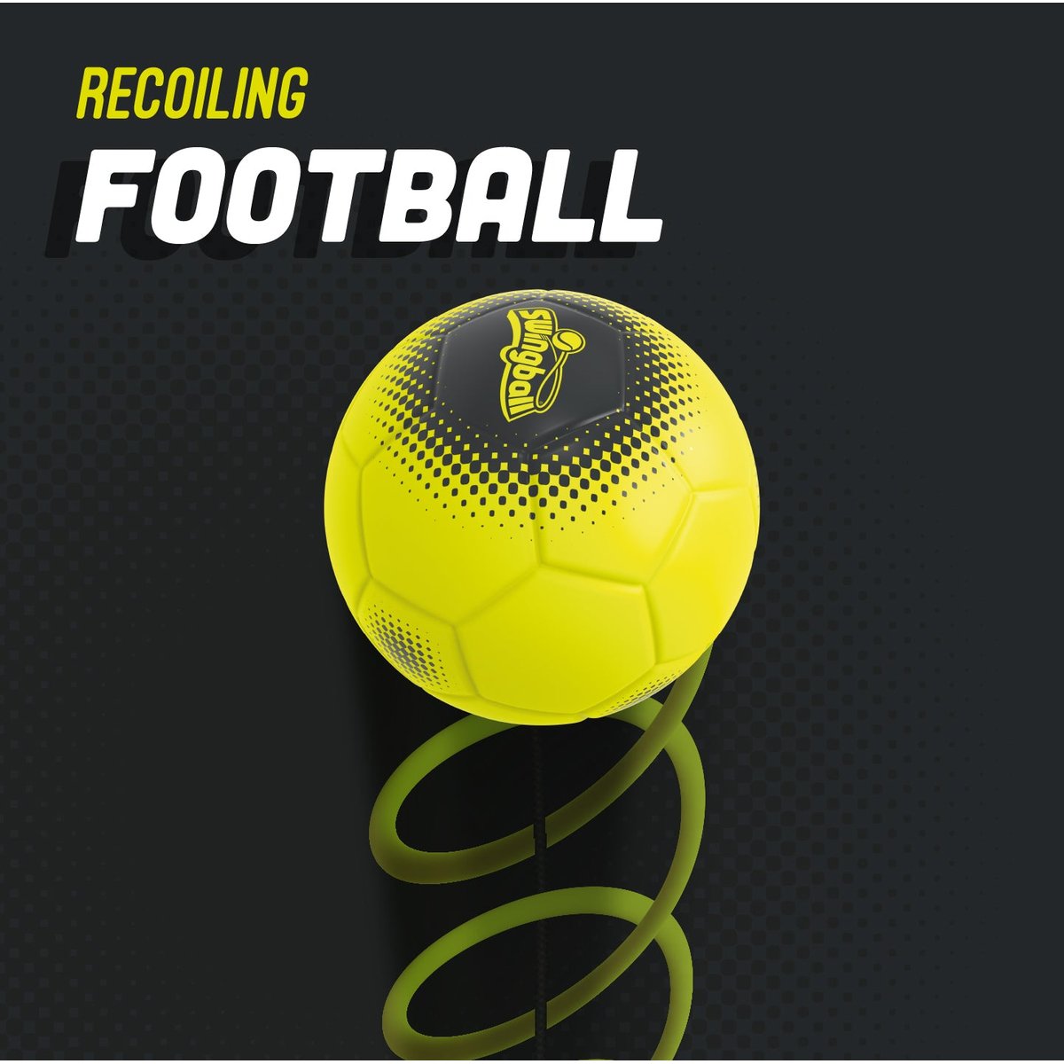 Jeu de balles Swingball REFLEX FOOTBALL noir - rouge - jaune, SWINGBALL