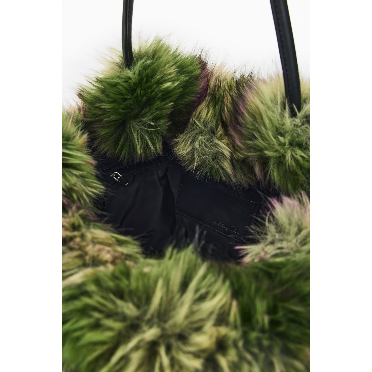 Sac camouflage à poils taille moyenne M. C. Lacroix vert, DESIGUAL