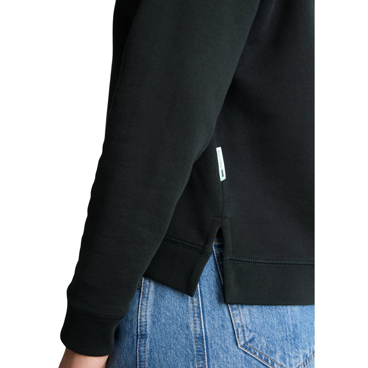 Sweat-shirt ample en coton biologique noir, MARC O’POLO DENIM