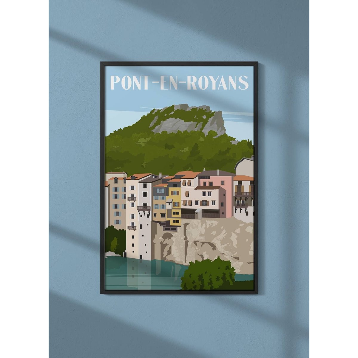 Affiche ville Pont-en-Royans blanc, L'AFFICHERIE