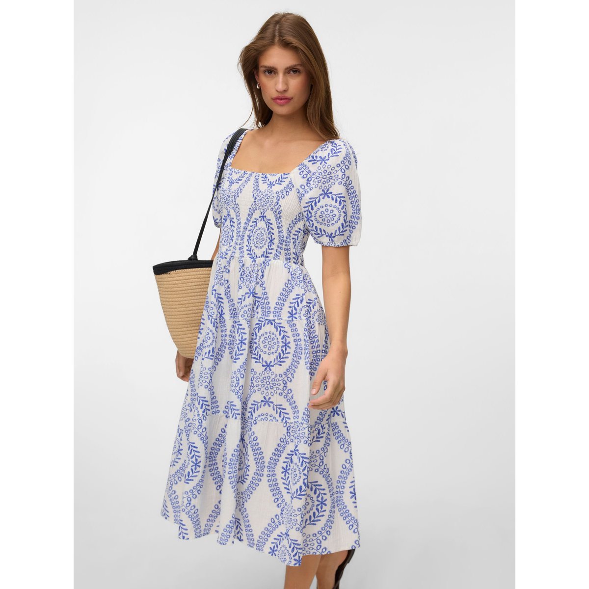 Robe Smockée snow white 1, VERO MODA