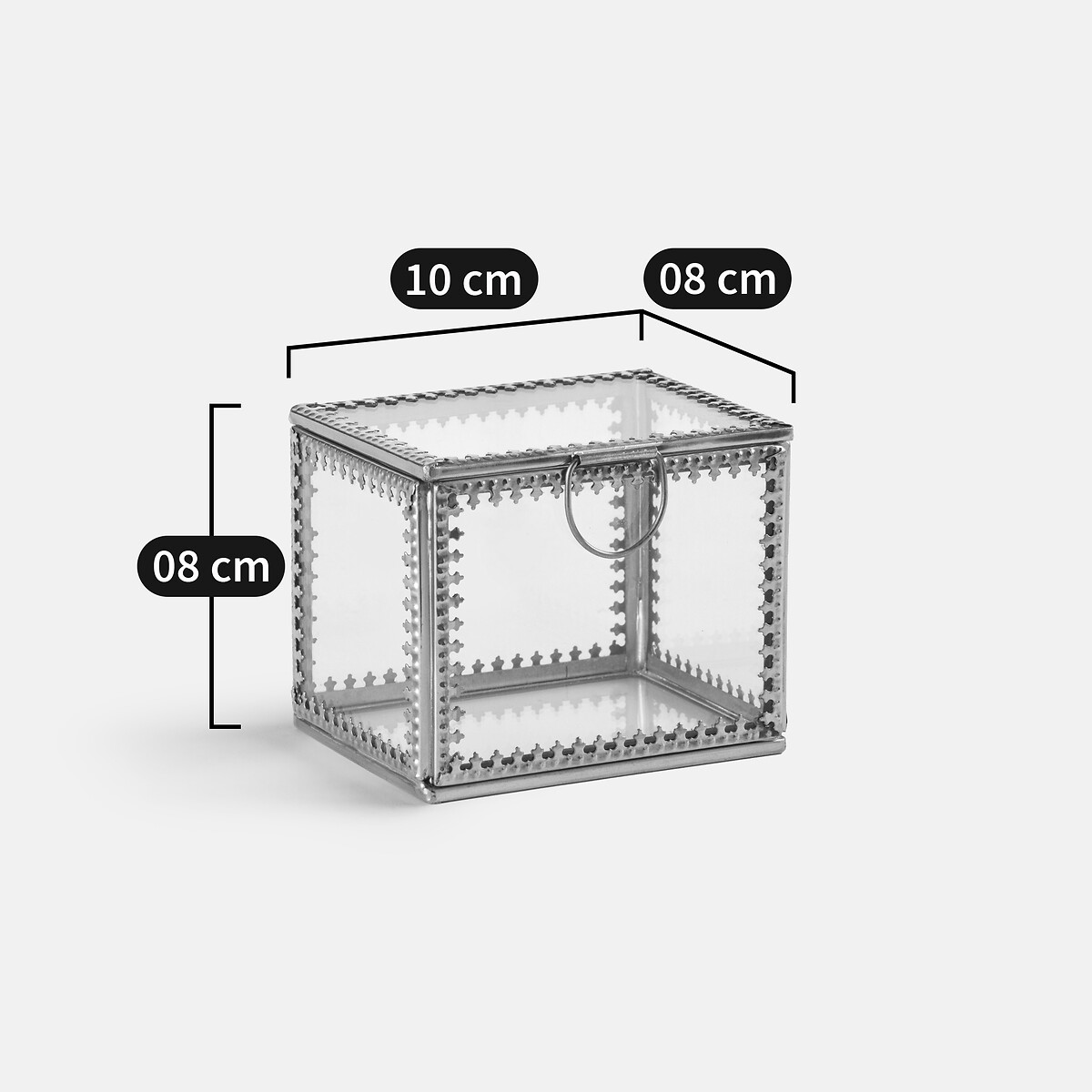Boîte-vitrine carrée verre et laiton Stelia laiton, LA REDOUTE INTERIEURS