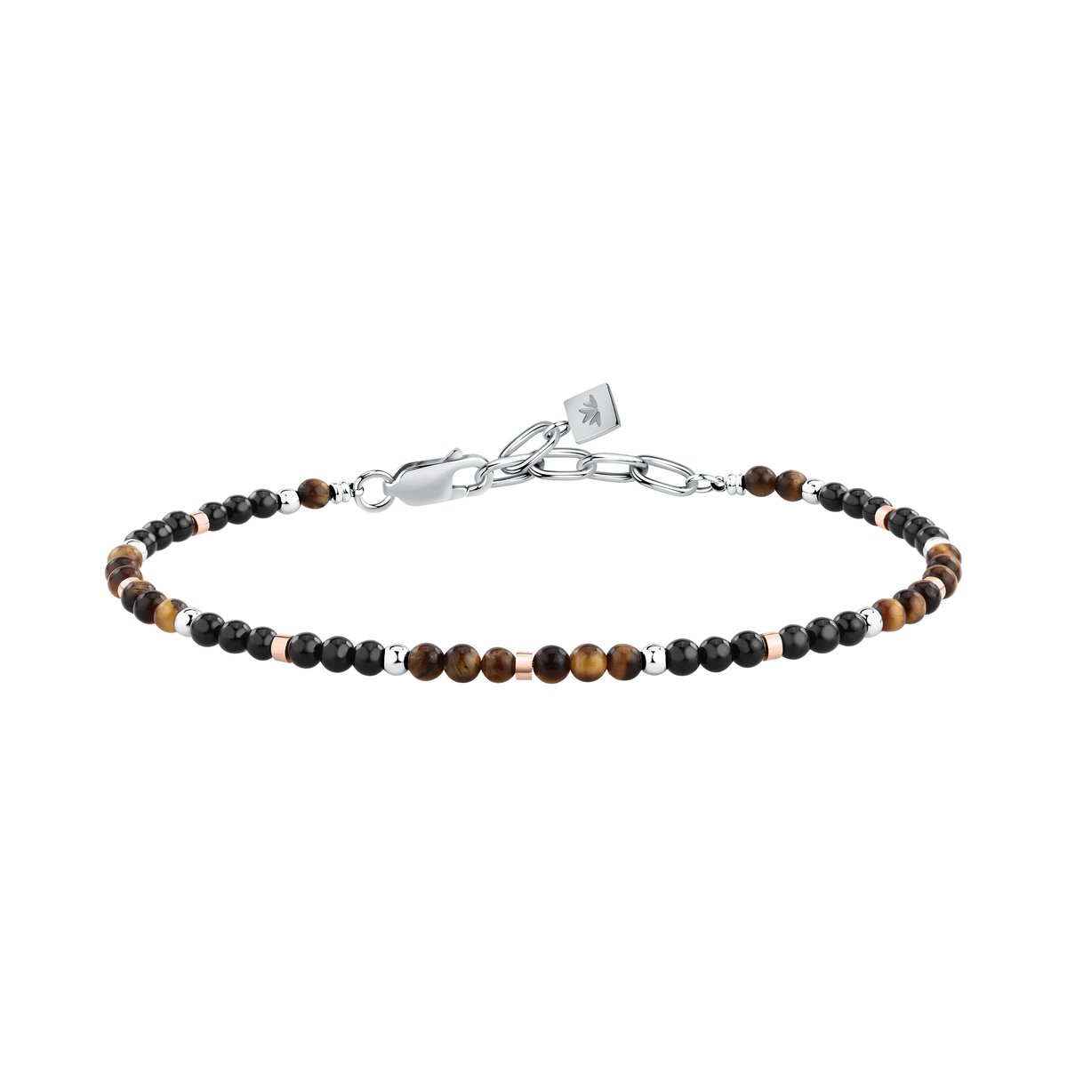 Bracelets en Onyx/oeil Du Tigre/steel/tiger Eye Stone et Onyx rose gold,stainless steel, MORELLATO