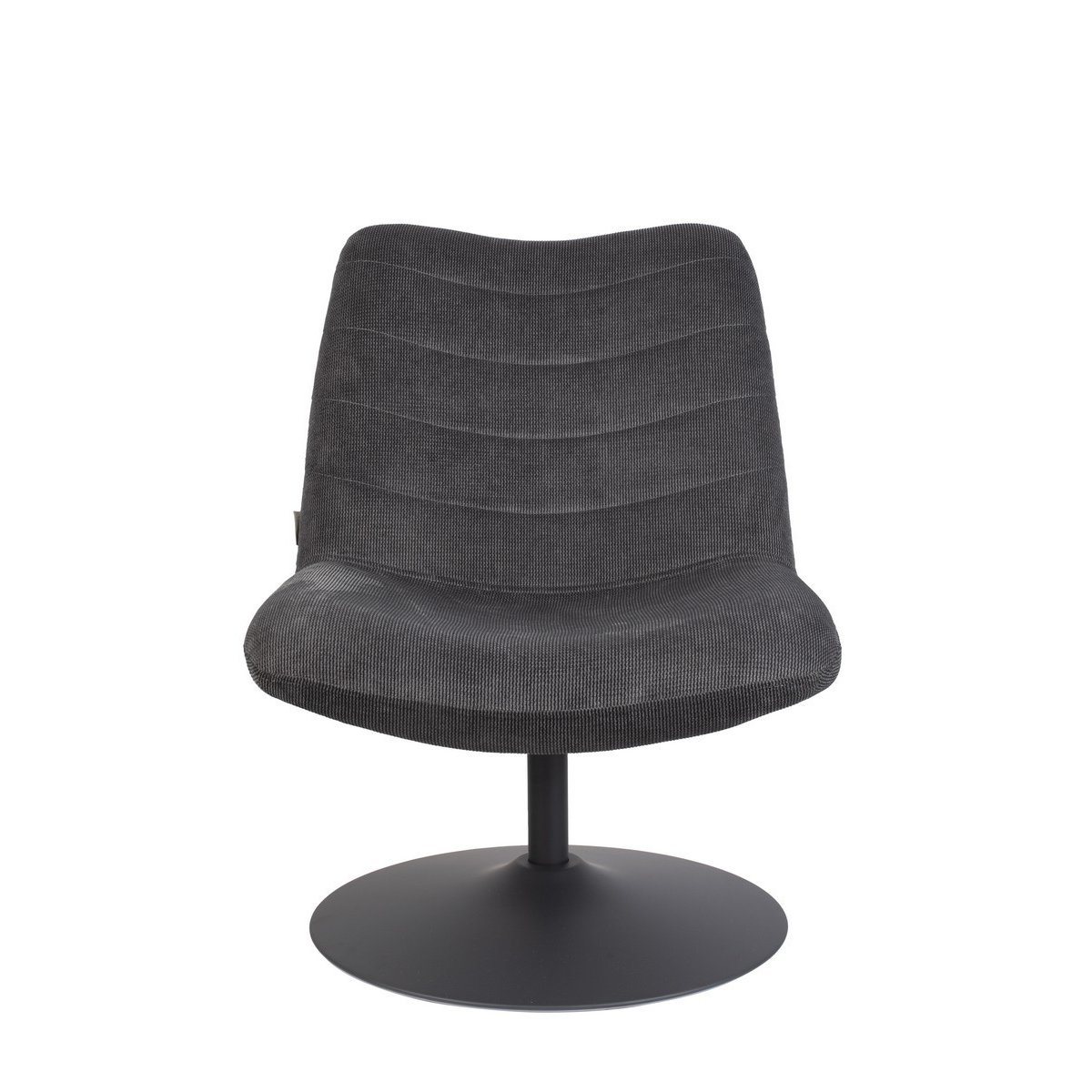 Fauteuil lounge en velours - BUBBA anthracite, ZUIVER