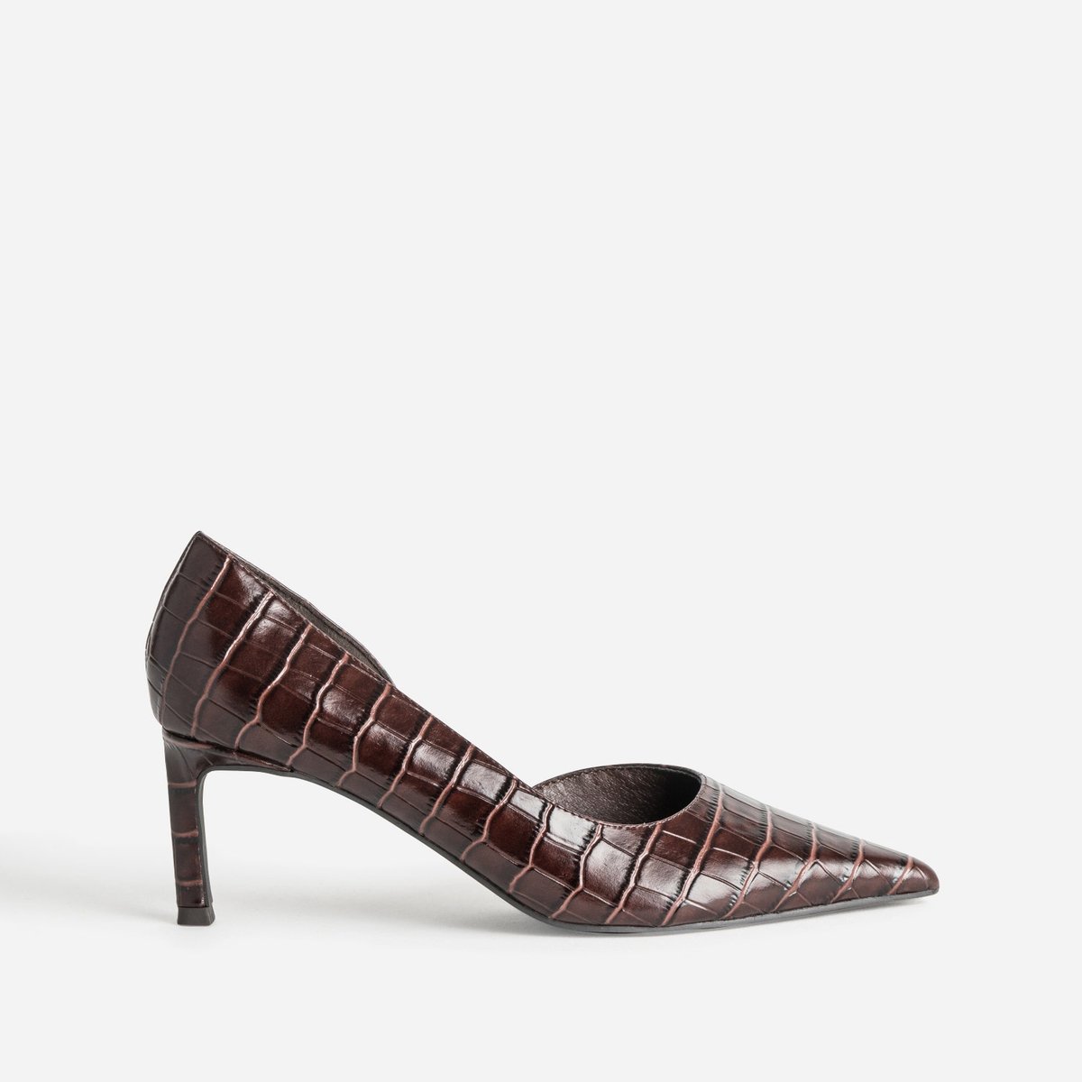 Escarpin en cuir ANOUCK croco marron, ERAM
